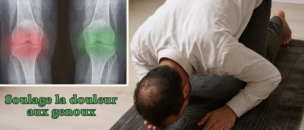 Soulage la douleur aux genoux pendant la prière